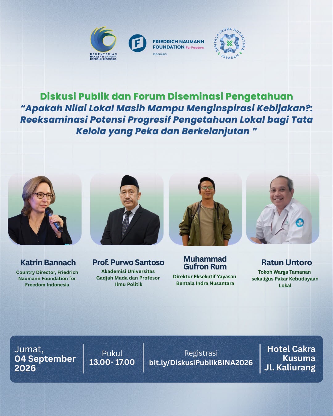 DISKUSI PUBLIK DAN FORUM DISEMINASI PENGETAHUAN 2026